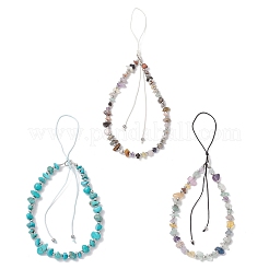 3Pcs Natural & Synthetic Mixed Stone Beaded Mobile Strips&nbsp;HJEW-JM03327