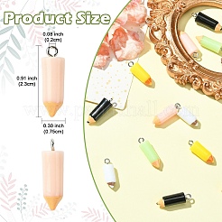 15Pcs 5 Colors Resin Pendants&nbsp;RESI-YW0004-88