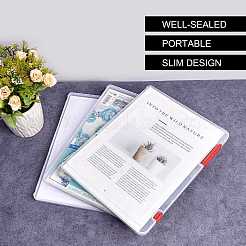 3Pcs 3 Colors Portable Transparent Plastic A4 File Box&nbsp;CON-SZ0001-15
