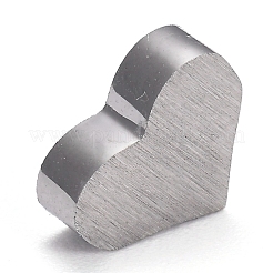 変色しにくい304ステンレススチールチャーム  ハート  ステンレス鋼色  6x8.5x3mm  穴：1.8mm&nbsp;STAS-H105-15P