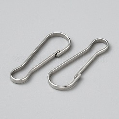 304 ステンレススチール プッシュゲート スナップ キーチェーン クラスプ 金具  ステンレス鋼色  28x10x2mm&nbsp;STAS-WH20010-005P-03