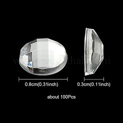 Acrylic Rhinestone Cabochons&nbsp;GACR-YW0001-02