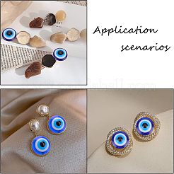 Resin Evil Eye Cabochons&nbsp;CRES-NB0001-15