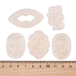 天然ローズクォーツ彫刻ビーズ  唇の花の蛇  混合図形  23~35x26~50x5~7.5mm  穴：1.2mm&nbsp;GG-CBA3D9B-01