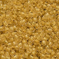 トーホー 6/0ラウンドビーズ  日本製シードビーズ  （内側2151)色クリスタルイエロー  4mm  穴：1.5mm  約168個/10g&nbsp;X-SEED-TR06-2151