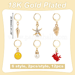 12Pcs 6 Style Alloy Enamel Shoe Buckle Clips&nbsp;HJEW-ME00071