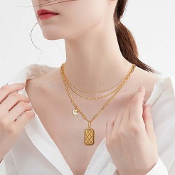 Stainless Steel 3 Layer Necklace&nbsp;JN1018A
