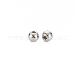 ABSプラスチックビーズ  ラウンド  プラチナメッキ  4x3.5mm  穴：1.2mm  約15000個/500g&nbsp;SACR-S276-01C-P