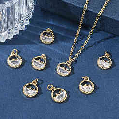 SHEGRACE Brass Clear Cubic Zirconia Pendants&nbsp;XGRQ3K532-544G