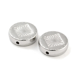 CCBプラスチックビーズ  フラットラウンド  プラチナ  15x4.5mm  穴：1.8mm  約633個/500g&nbsp;CCB-S164-38P