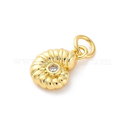 Brass Micro Pave Cubic Zirconia Pendants&nbsp;KK-S510-40G-01