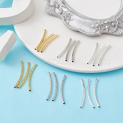 90Pcs 3 Colors Brass Tube Beads&nbsp;KK-YW0002-08A