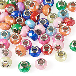 50Pcs Opaque Acrylic European Beads&nbsp;GPDL-TAD0001-01
