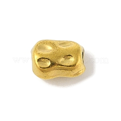 304ステンレススチールビーズ  オーバル  ゴールドカラー  6x5x3.5mm  穴：1.2mm&nbsp;STAS-M071-01H-G
