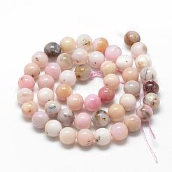 Natural Pink Opal Beads Strands&nbsp;G-R446-6mm-09