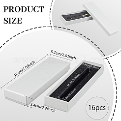厚紙ペンケース  スポンジで  フォーテンペンボックス  オフィス＆スクール用品  長方形  銀  180x51x24mm&nbsp;CON-WH0117-18A