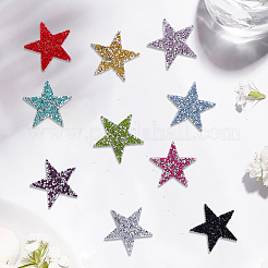 10Pcs 10 Colors Plastic Clothing Patches&nbsp;FIND-GF0008-81