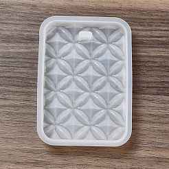 DIY Embossed Flower Pattern Pendant Silicone Molds&nbsp;DIY-G079-01F