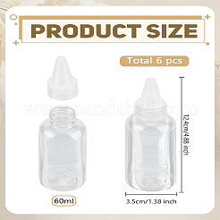 6pcs Plastic Empty Bottle for Liquid&nbsp;DIY-LP0001-63