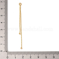 真鍮ボストンリンクチェーンタッセルビッグペンダント  18KGP本金メッキ  65x1.5x1mm  穴：2mm＆0.8~1.2mm&nbsp;KK-G510-06G