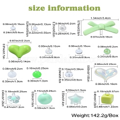 約 150 個 DIY アクリル & プラスチックビーズジュエリー作成検索キット  ライム  5.5~34x6~20x5.5~12.5mm  穴：1.3~3.7mm&nbsp;DIY-CJ0002-33