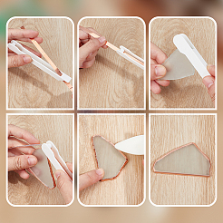 2Pcs ABS Plastic Letter Opener Knife and 2Pcs 2 Colors Glass Copper Foil Packaging Tool Sets&nbsp;TOOL-OC0002-16