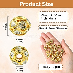 10Pcs Brass Beads&nbsp;RB-YW0001-19G