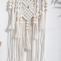Bohemian Macrame Lotus Wood Wall Hanging Decorations&nbsp;PW-WG80509-01