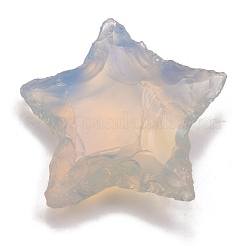 オパールビーズ  穴なし/ドリルなし  バンピー  槌で打たれた星  27~33x28.5~35x6~7mm&nbsp;G-F698-01