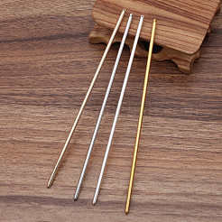 鉄のかんざしヘアスティックパーツ  ライトゴールド  125x3mm&nbsp;OHAR-PW0001-258KCG