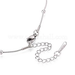 1MM 304 Stainless Steel Satellite Chain Necklaces&nbsp;NJEW-N058-07B-P
