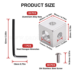 20Pcs Aluminium Alloy Nuts&nbsp;TOOL-DL0001-06