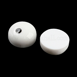 オペーク樹脂カボション  面白い目  ホワイト  13.5x7mm&nbsp;RESI-H151-09