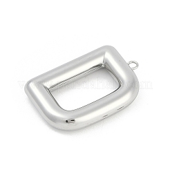 304ステンレスペンダント  レターチャーム  文字d  38x26.5x6.5mm  穴：2.3mm&nbsp;STAS-I325-146P-D