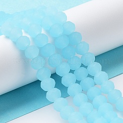 Imitation Jade Solid Color Glass Beads Strands&nbsp;EGLA-A034-J10mm-MD04