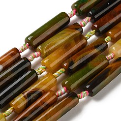 Natural Banded Agate(Dyed & Heated) Beads Strands&nbsp;G-A312-A02-01