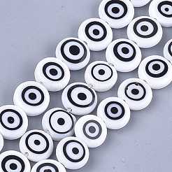 Handmade Evil Eye Lampwork Beads Strands&nbsp;LAMP-S191-02C-14