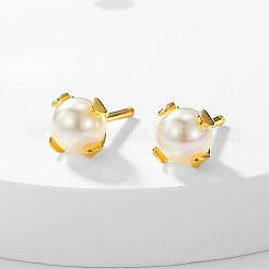 Elegant 201 Stainless Steel Imitation Pearl Stud Earrings for Women&nbsp;FV8306