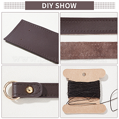 レザーバッグボトムとハンドルキット  女性用バッグ手作りdiyアクセサリー  コーヒー  23x1.5x0.3cm&nbsp;FIND-WH0101-01