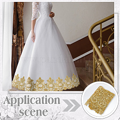Flower Polyester Lace Trim&nbsp;OCOR-WH0078-409