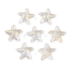Transparent Spray Painted Glass Beads&nbsp;GLAA-N035-027-D01