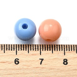 不透明なアクリルビーズ  ラウンド  ミックスカラー  9.5x9mm  穴：2mm  1000個/ 500g&nbsp;OACR-S071-01B