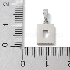 Ion Plating(IP) 304 Stainless Steel Micro Pave Cubic Zirconia Pendants&nbsp;STAS-Z107-06P-04