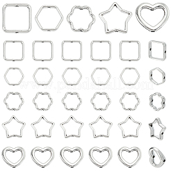 150Pcs 5 Styles Alloy Bead Frame&nbsp;FIND-SP0005-46