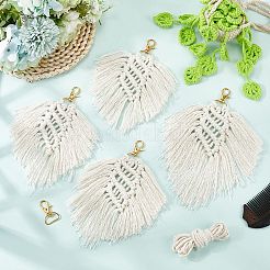 DIY Handmade Woven Cotton Bohemian Style Keychain Making Kits&nbsp;DIY-SC0028-16