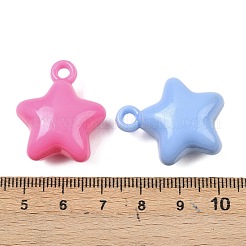 オペークアクリルパーツ  スター  ミックスカラー  27.5x23.5x13mm  穴：3mm&nbsp;MACR-I040-03