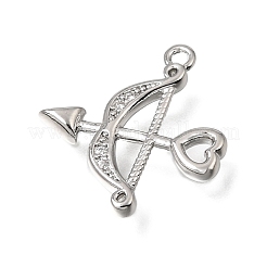Brass Micro Pave Clear Cubic Zirconia Pendants&nbsp;KK-A302-06P