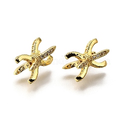 Brass Micro Pave Clear Cubic Beads&nbsp;KK-B135-04G