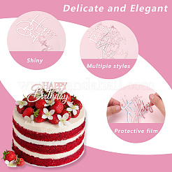 18Pcs 9 Styles Birthday Cake Toppers&nbsp;AJEW-SP0001-83B