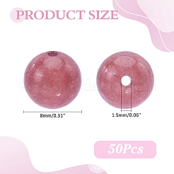 1 Strand Natural Dyed Strawberry Quartz Beads Strands&nbsp;G-ME0001-33